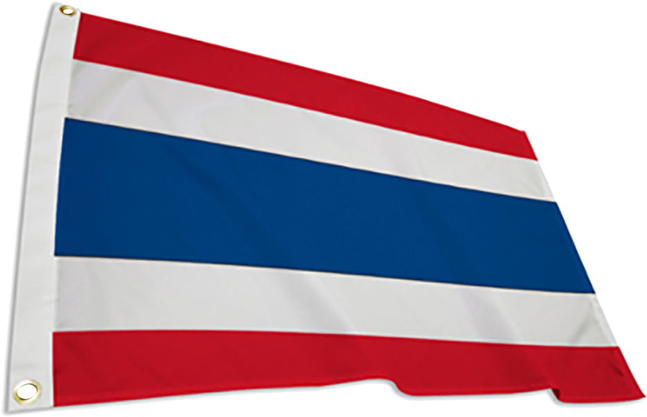 Thailand National Flag Waving PNG with transparent background