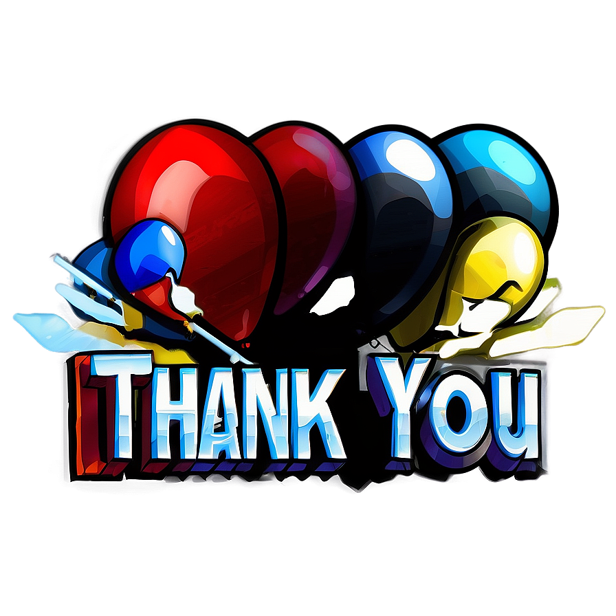 Thank You Banner Art PNG fni42 PNG with transparent background