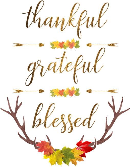 Thankful Grateful Blessed Autumn Design