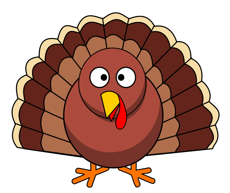 Thanksgiving Cartoon Turkey PNG with transparent background
