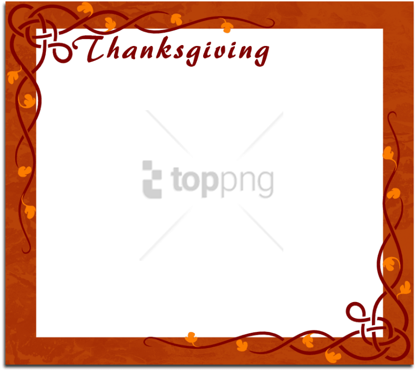 Thanksgiving Frame Autumn Leaves Design