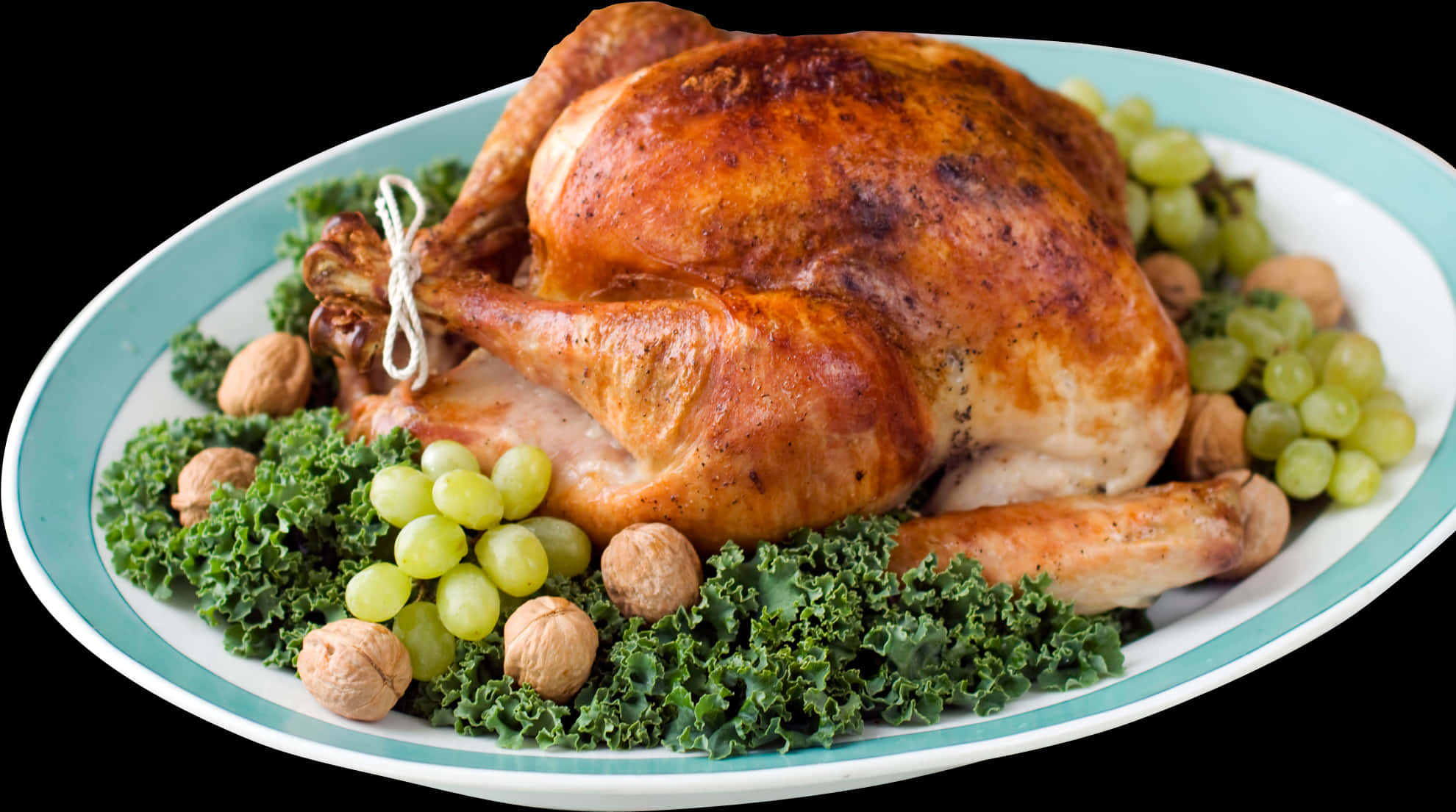 Thanksgiving Roasted Turkey Platter PNG with transparent background