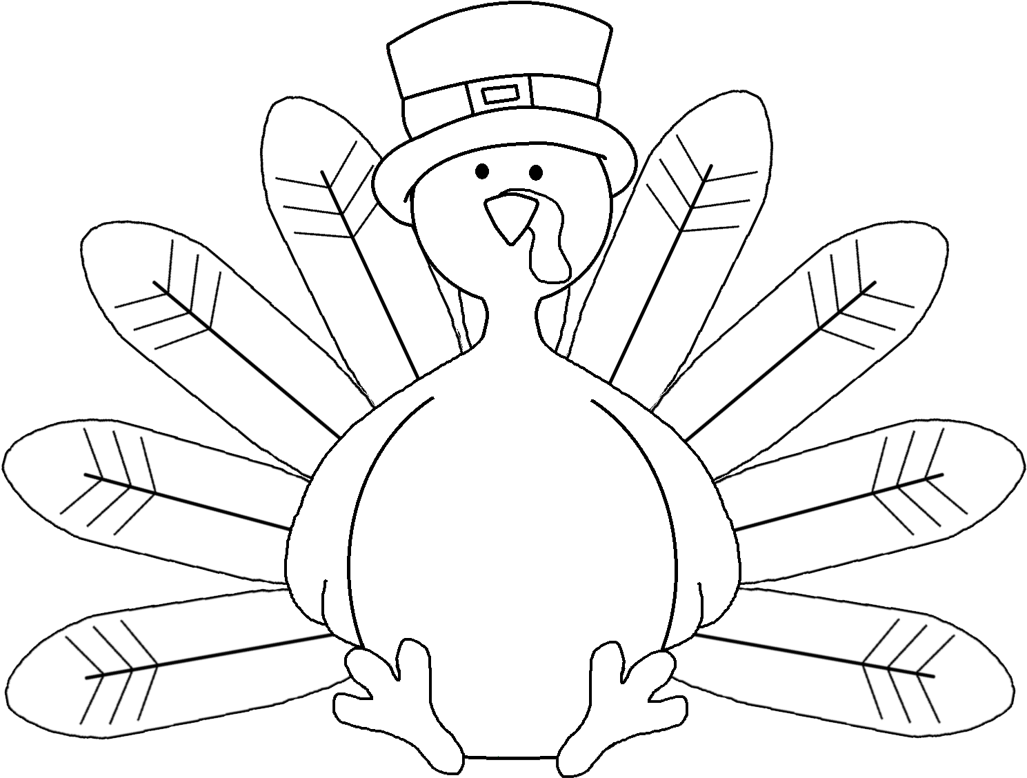 Thanksgiving Turkey Clipart Outlines