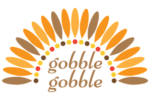Thanksgiving Turkey Graphic Gobble Gobble PNG with transparent background