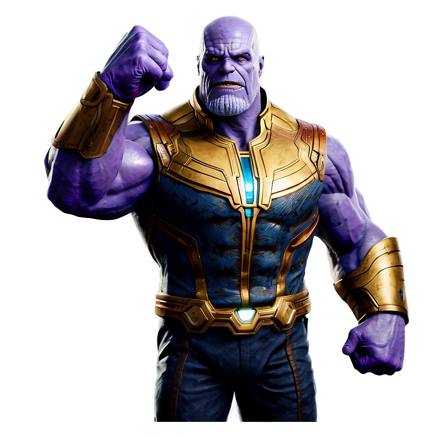 Thanos in Battle Pose PNG xlo65 PNG with transparent background