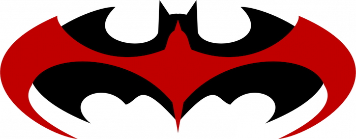 The Batman Logo Redand Black