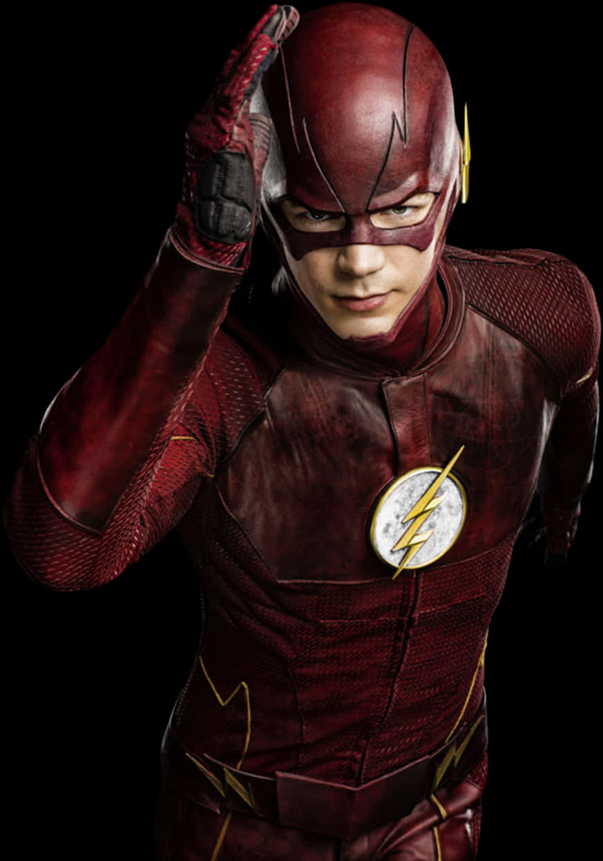 The_ Flash_ Saluting_in_ Costume