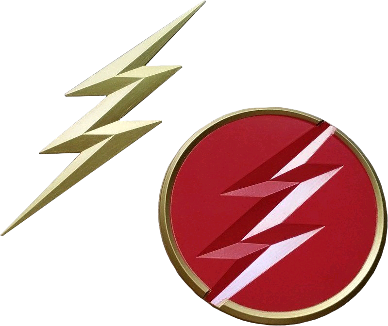 The_ Flash_ Symbol_ Gold_and_ Red