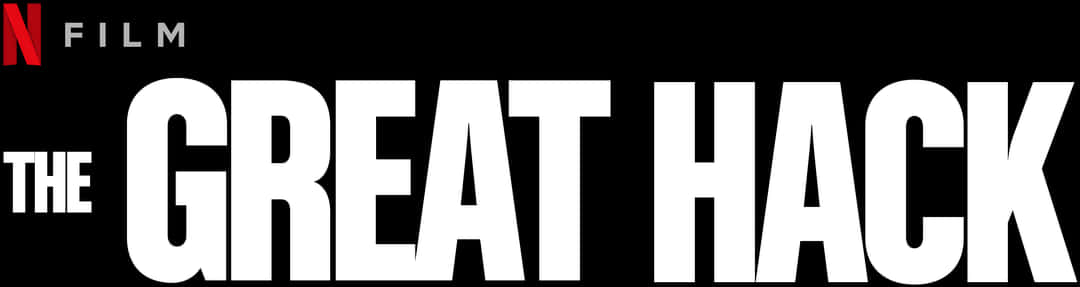 The Great Hack Netflix Film Title PNG with transparent background