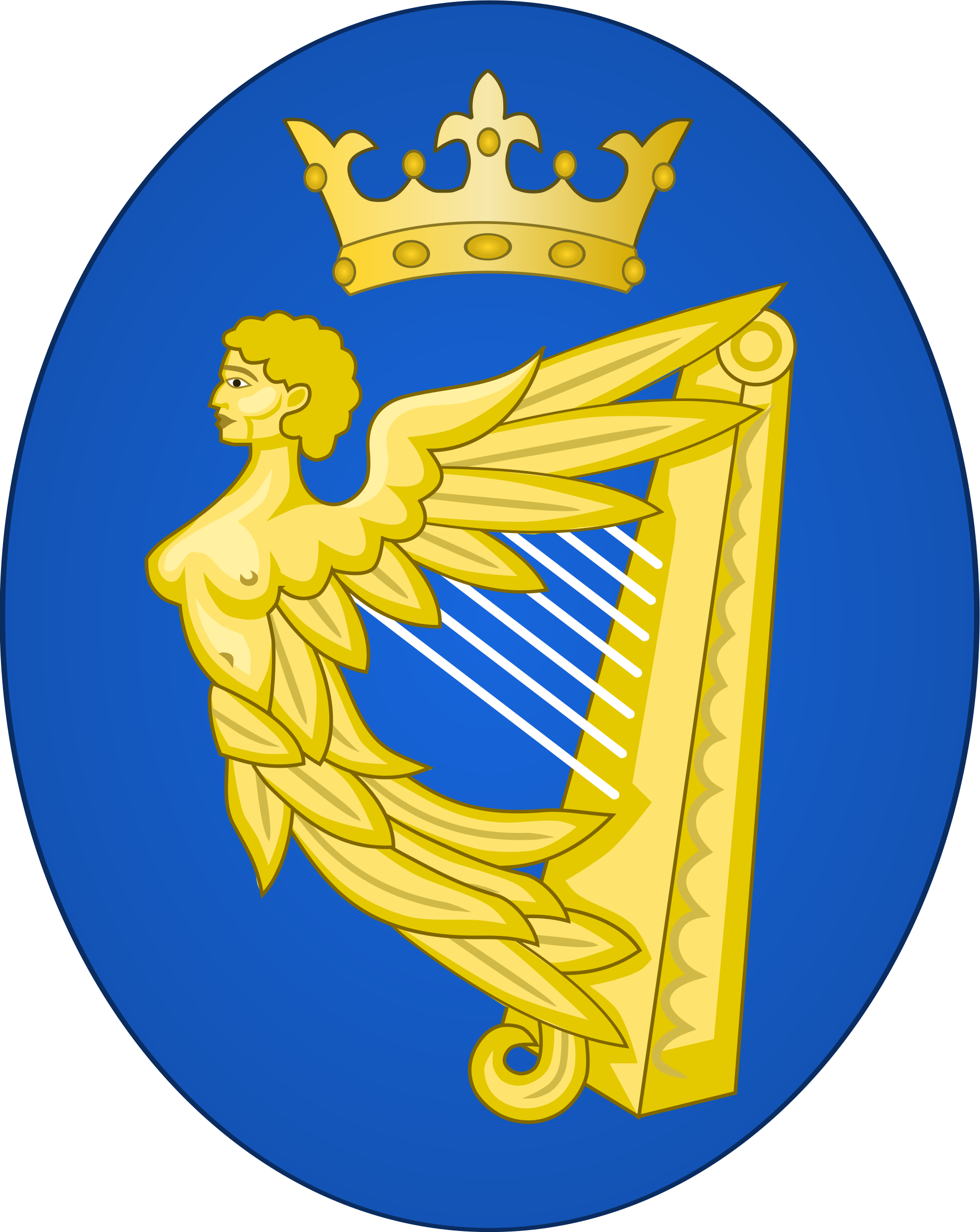 The Heraldic Badge Of Ireland, Created During The Tudor - Kingdom Of Ireland Flag, HD Png Download PNG with transparent background