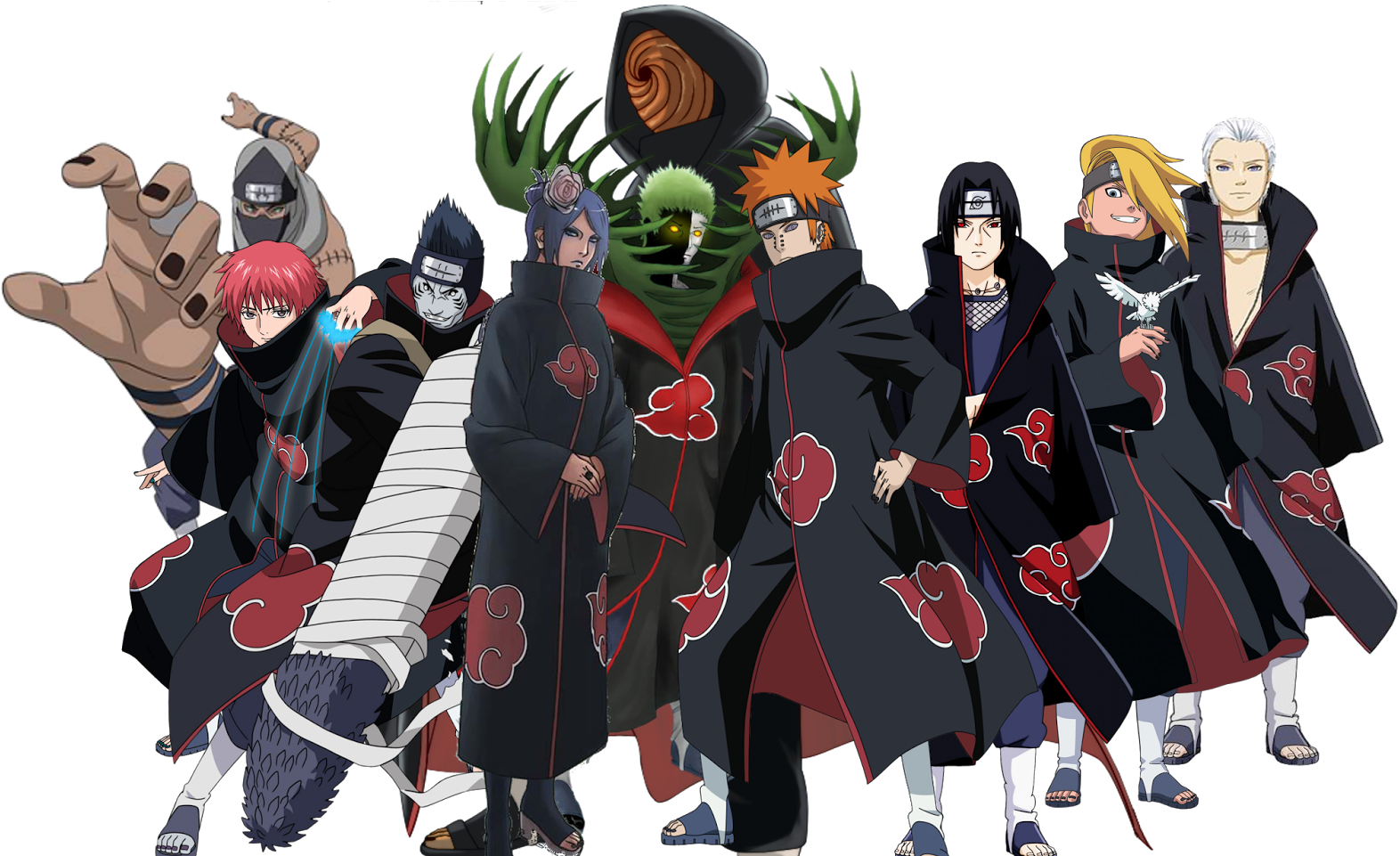 The New Akatsuki Png New Akatsuki - Naruto Shippuden Personagens Akatsuki PNG with transparent background