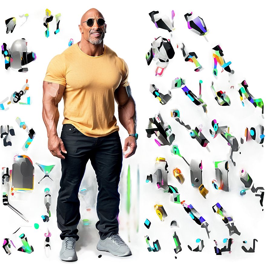 The Rock In Casual Wear Png 30