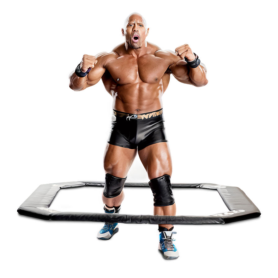 The Rock In Wrestling Ring Png Lyn71