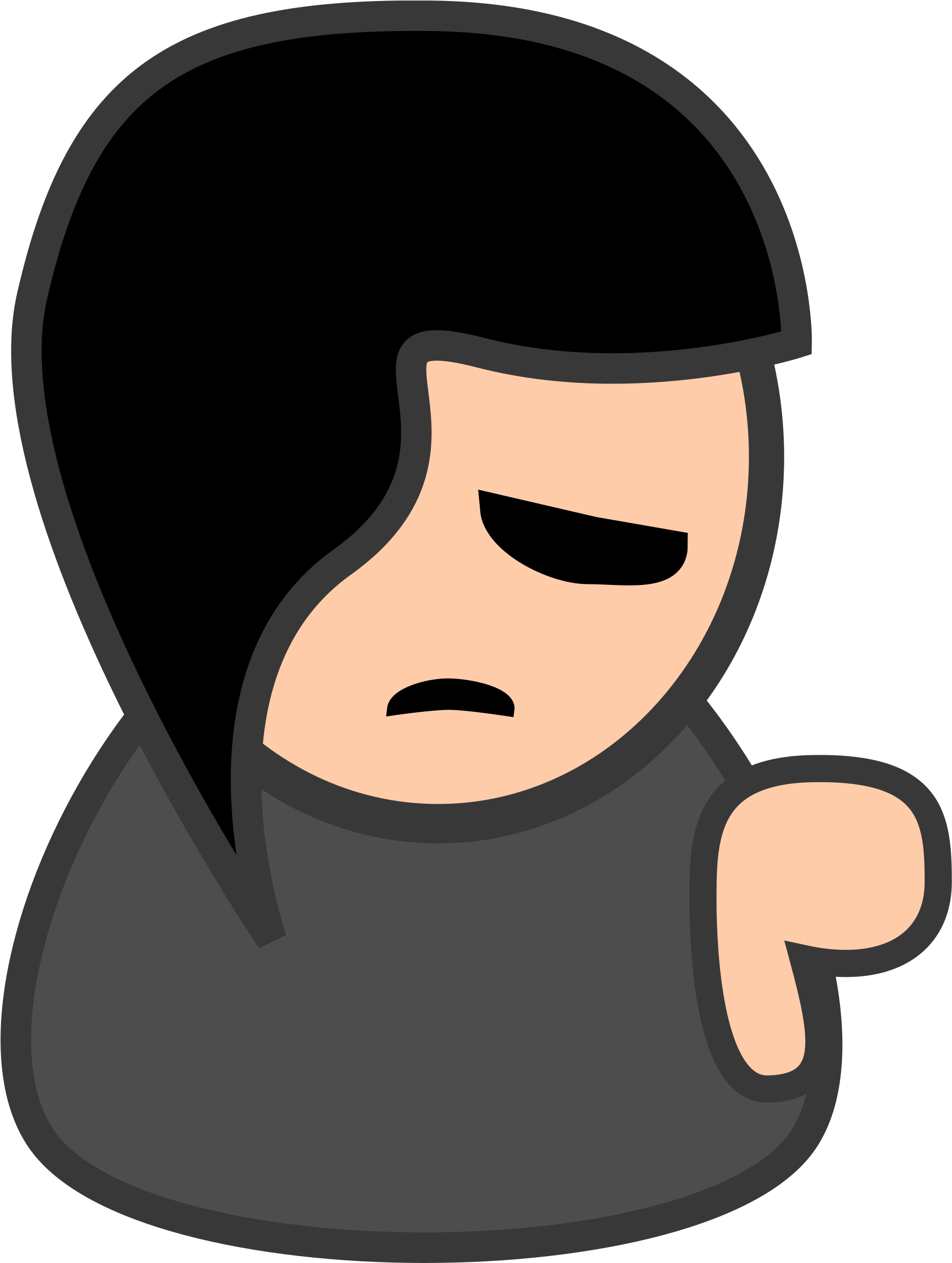 The Sad Little Emo Clip Arts - Emo Clipart, HD Png Download PNG with transparent background