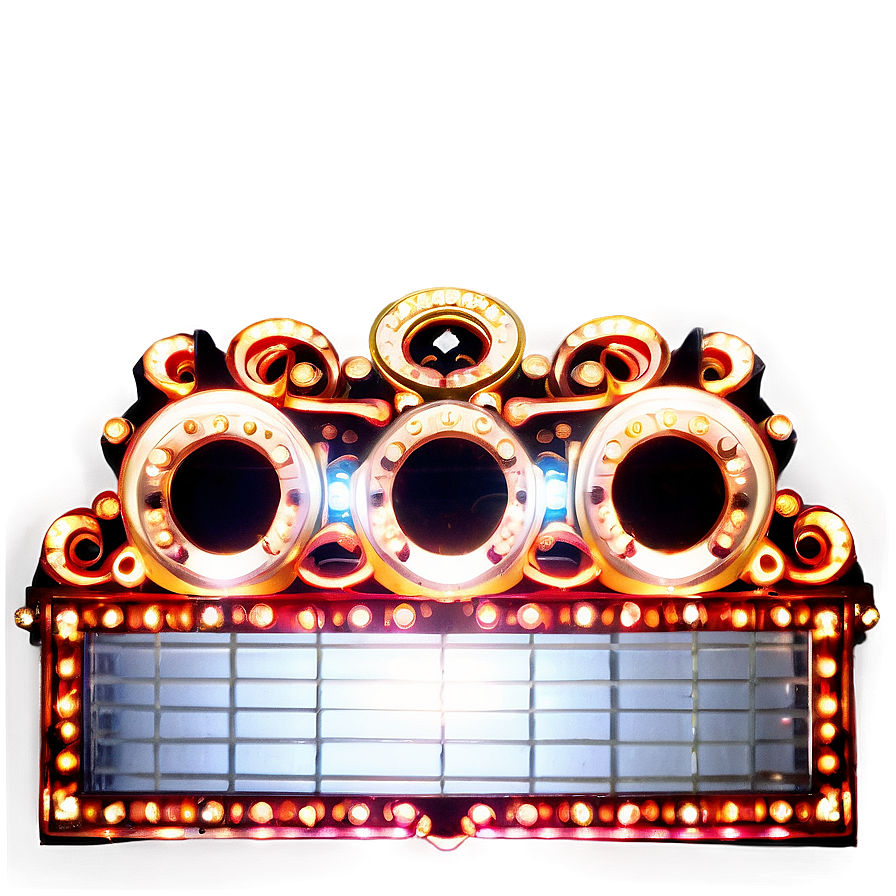 Theater Marquee Sign PNG wjs75 PNG with transparent background