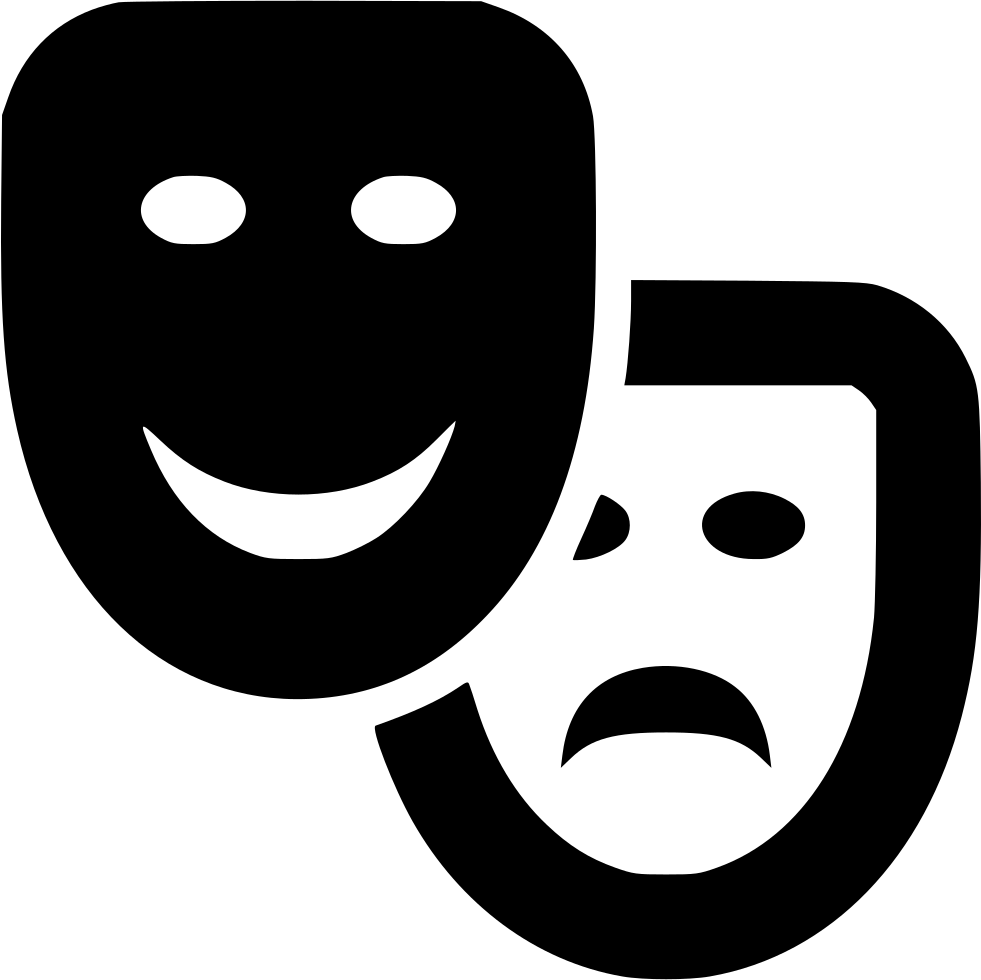 Theatre Masks - Genre Clipart, HD Png Download PNG with transparent background