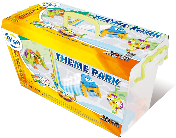 Theme Park Playset Packaging Design PNG with transparent background