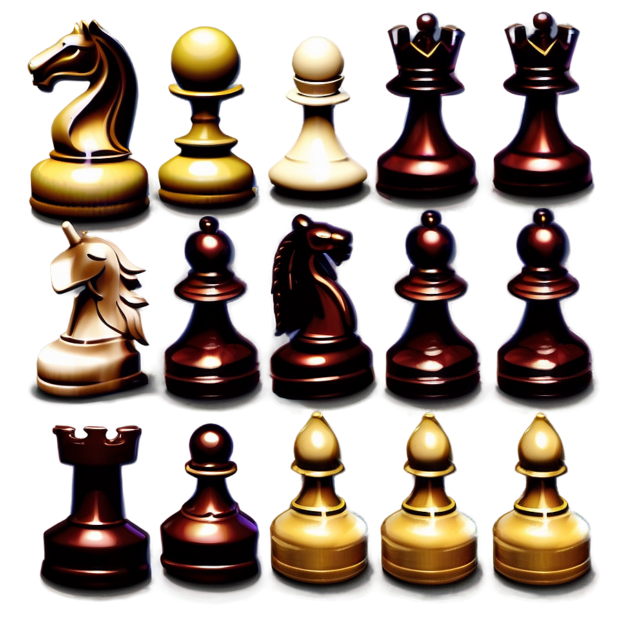 Themed Chess Game Pieces Png 05252024