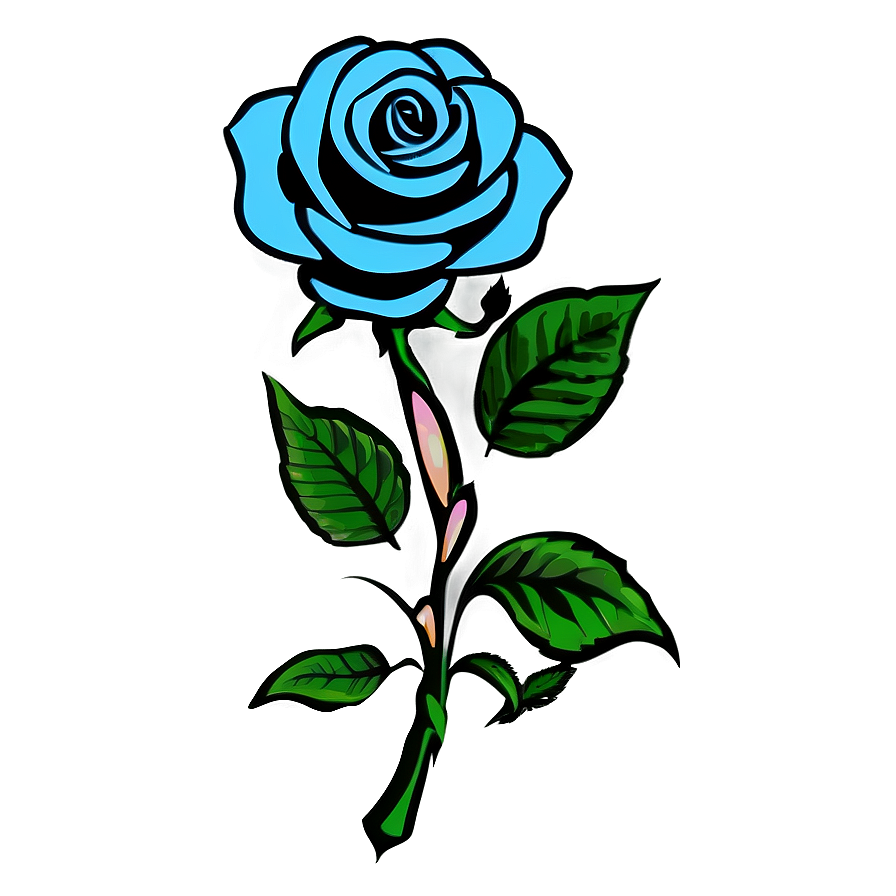 Themed Rose Tattoo Illustration Png 56