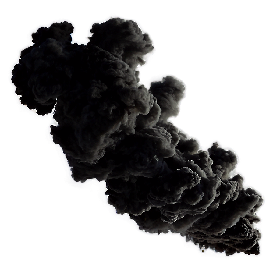 Thick Black Smoke PNG lbc24 PNG with transparent background