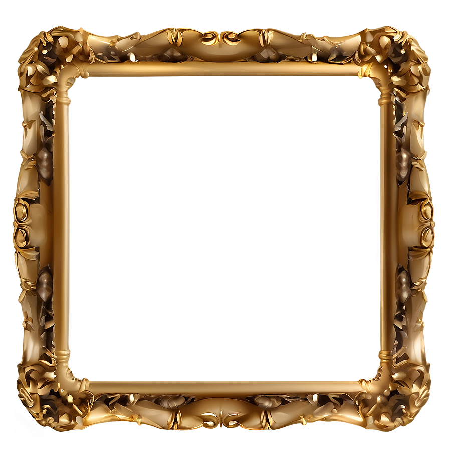 Thin Gold Frame Png Nlk30