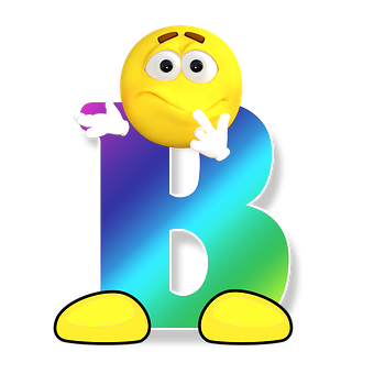 Thinking Emojiwith Letter B