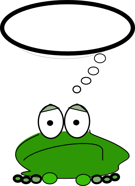 Thinking Frog Cartoon