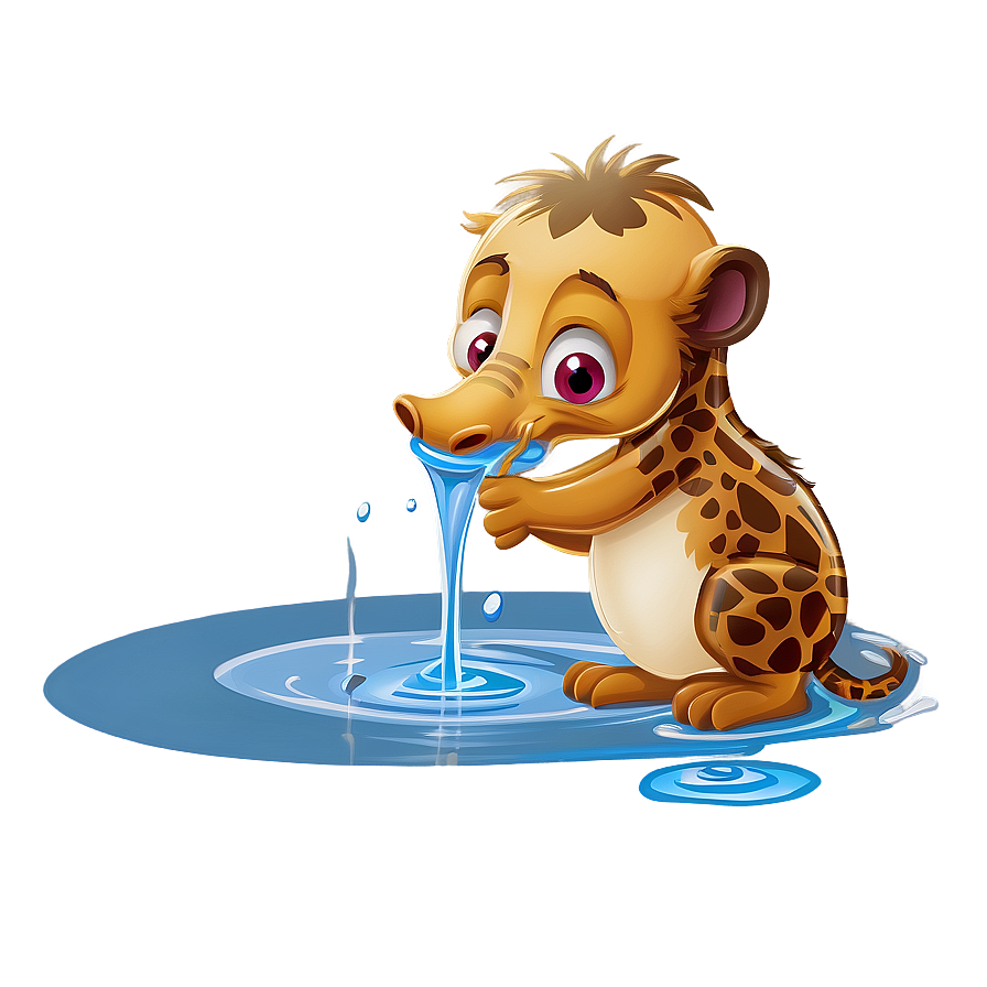 Thirsty Animal Cartoon Water Png Ixk