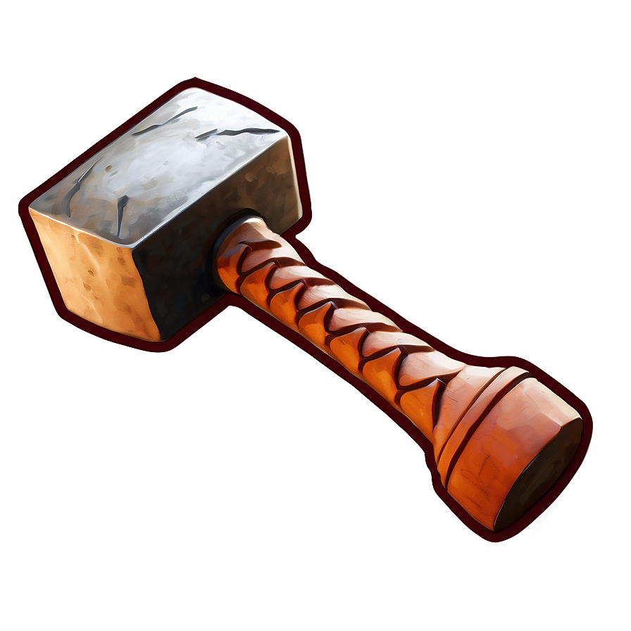 Thor Hammer Stylized Art Png Okb97