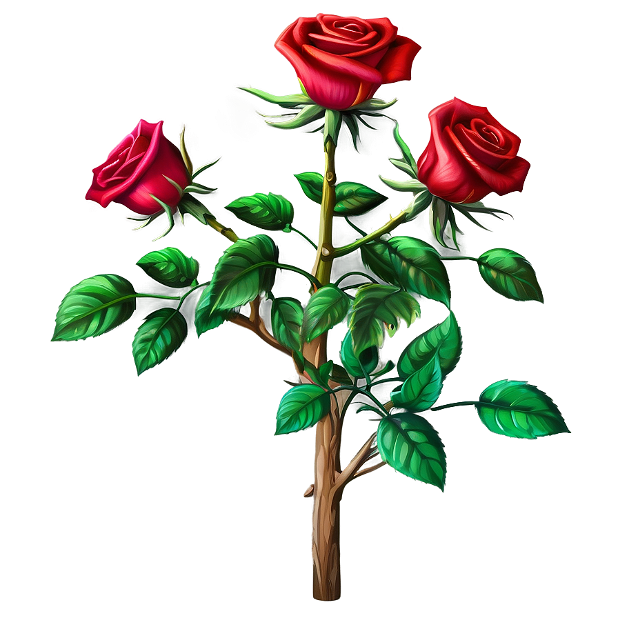 Thorny Rose Bush Png 05252024