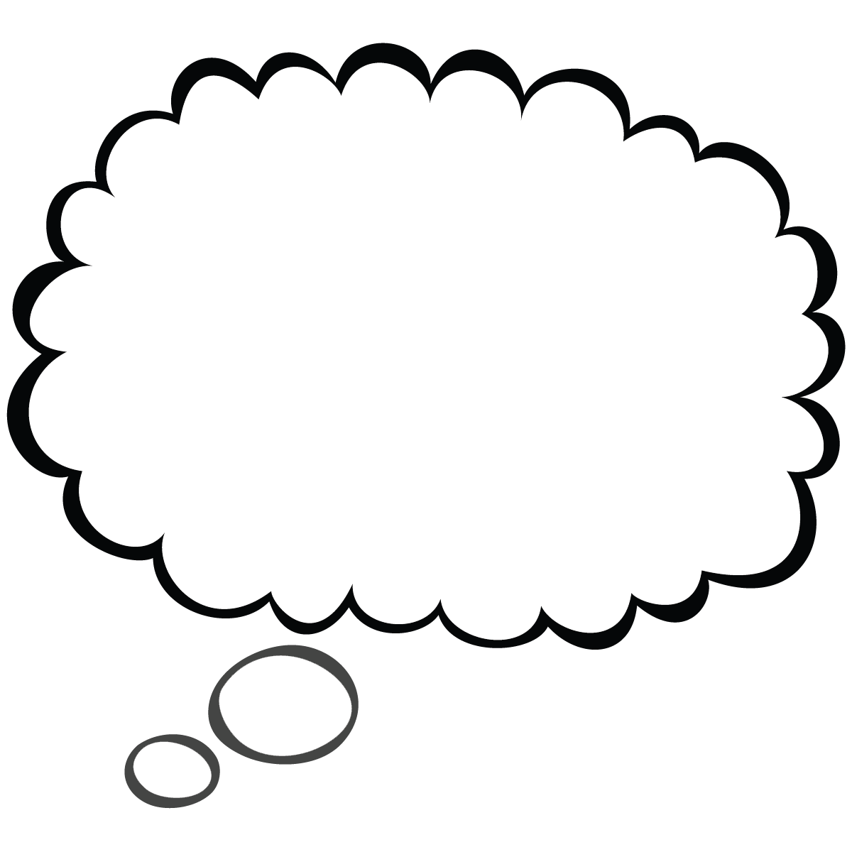 Thought Bubble Graphic PNG with transparent background