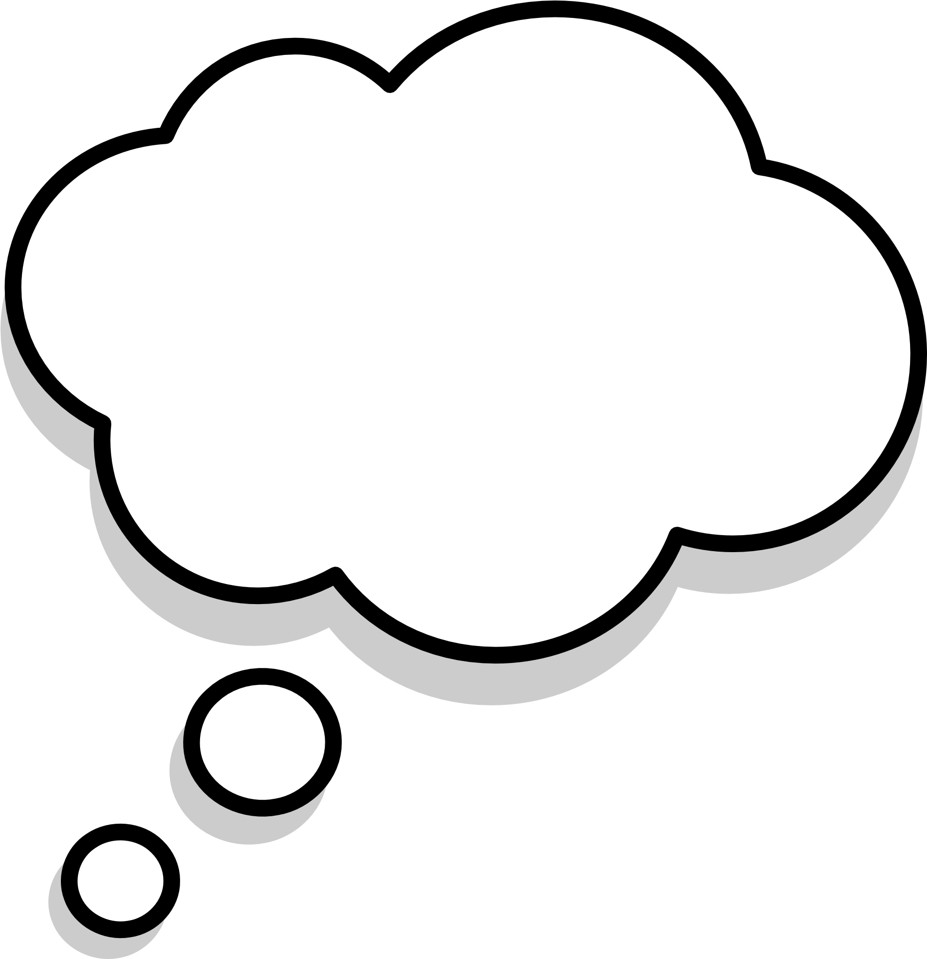 Thought Bubble Icon PNG with transparent background