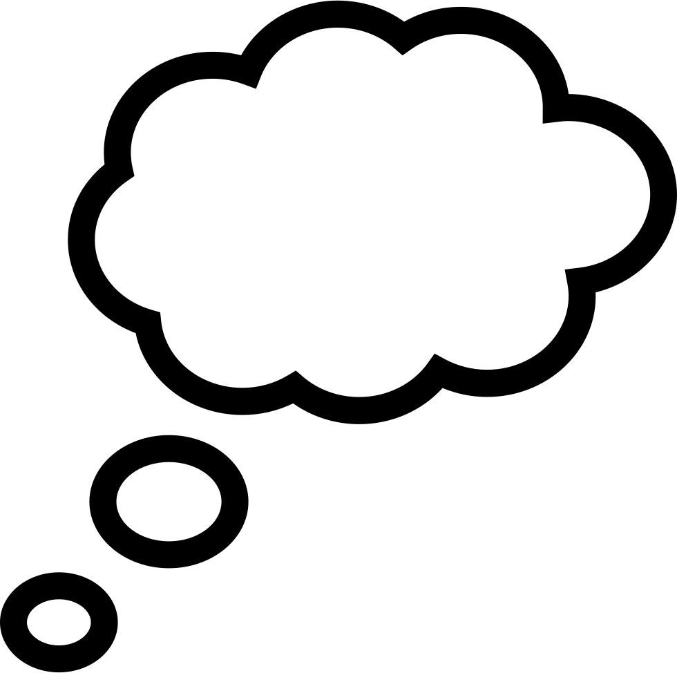 Thought Bubble Outline PNG with transparent background