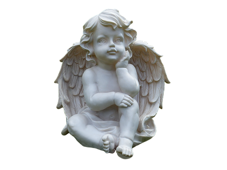 Thoughtful Cherub Statue