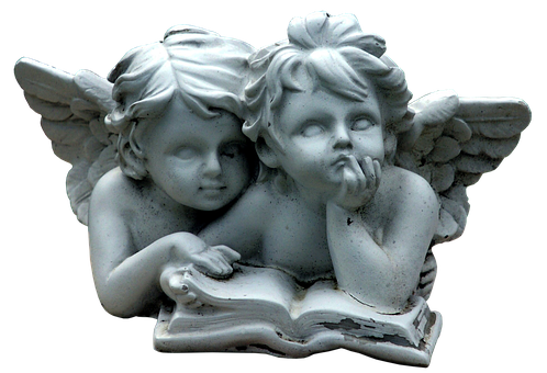 Thoughtful Cherubs Statue