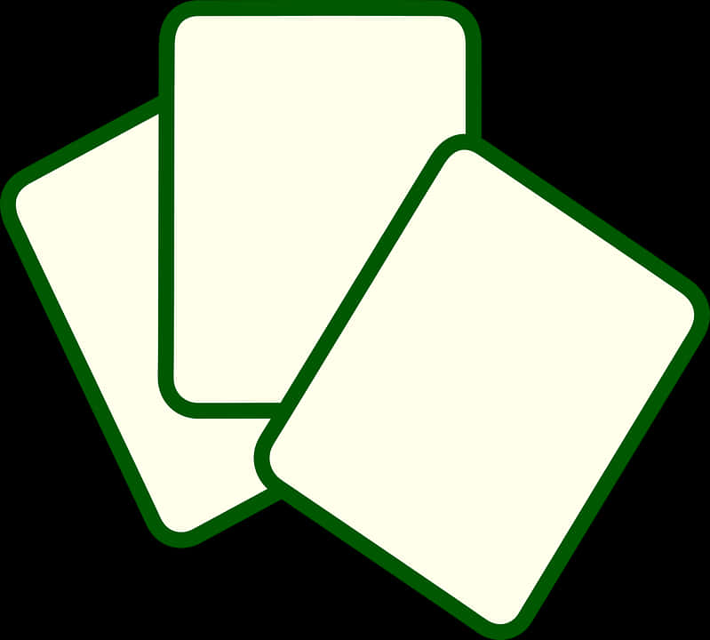 Three Blank Cards Graphic PNG with transparent background