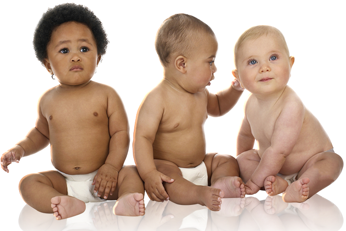 Three Diverse Babies Together