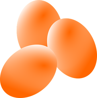 Three Eggs Black Background PNG with transparent background
