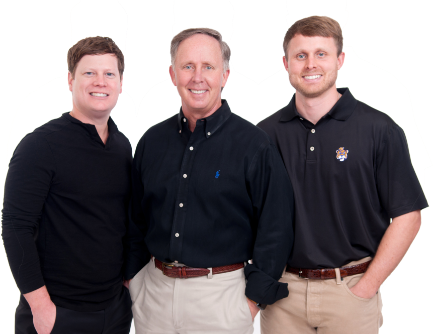 Three Gentlemen Professional Portrait PNG with transparent background