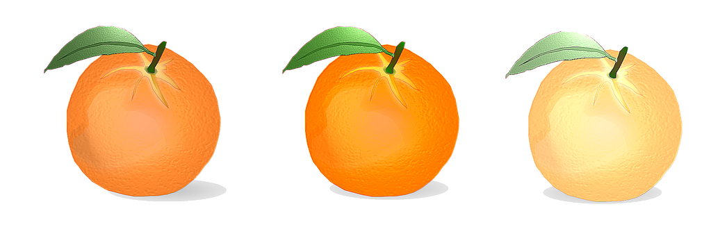 Three Oranges Color Gradient PNG with transparent background