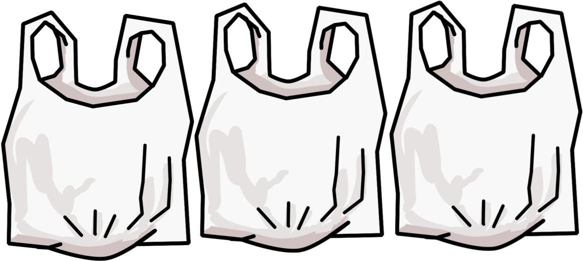 Three Plastic Bags Illustration