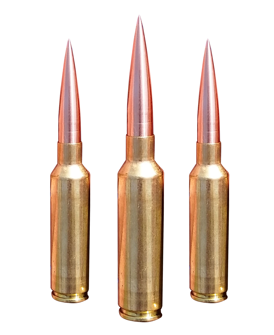Three Rifle Cartridges PNG with transparent background
