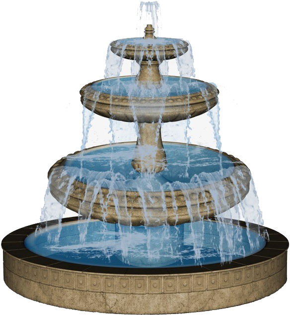 Fountain Png Free Download - Garden Water Fountain Png, Transparent Png PNG with transparent background