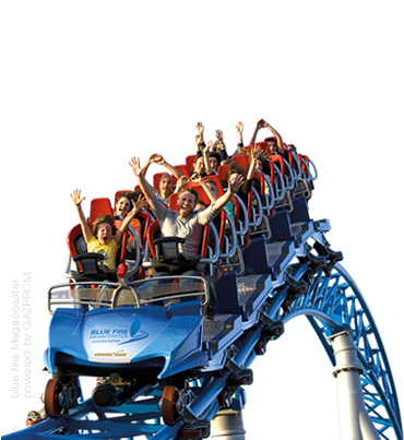 Thrilling Roller Coaster Ride Excitement PNG with transparent background