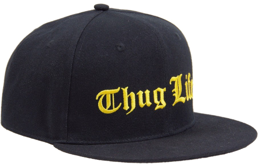 Thug Life Black Snapback Hat