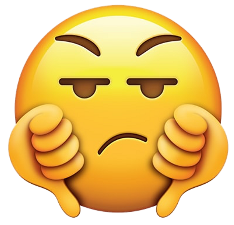 Emoji Cute Love Lol Followme Funny Follow Me Plz 💖 - Thumbs Down Transparent Background, HD Png Download PNG with transparent background