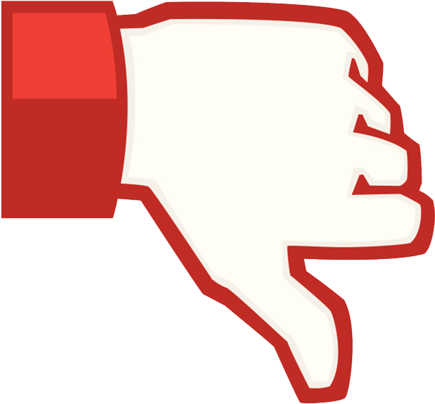 Transparent Dislike Png - Red Facebook Thumbs Down, Png Download PNG with transparent background