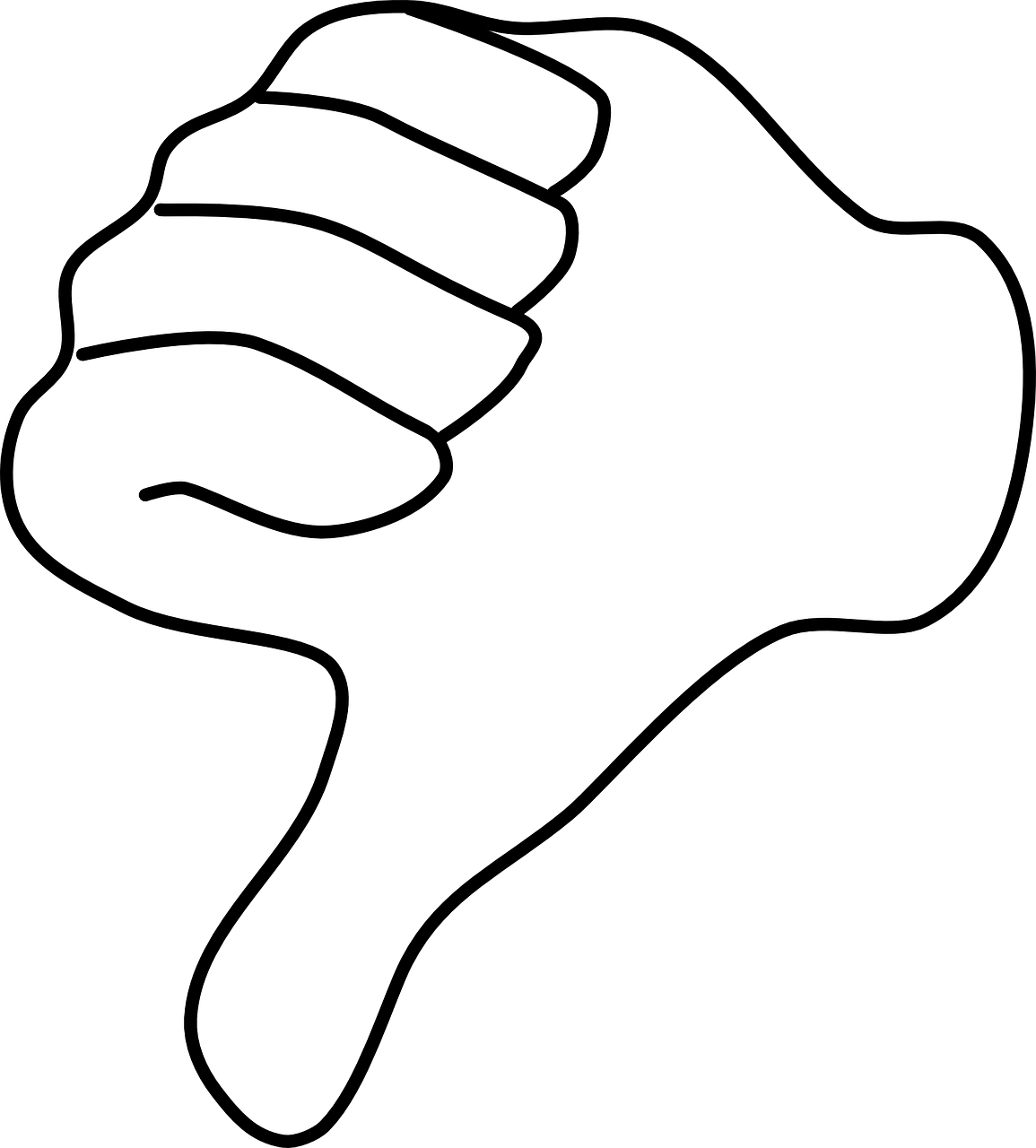 Thumbs Down With Black Background, HD Png Download PNG with transparent background