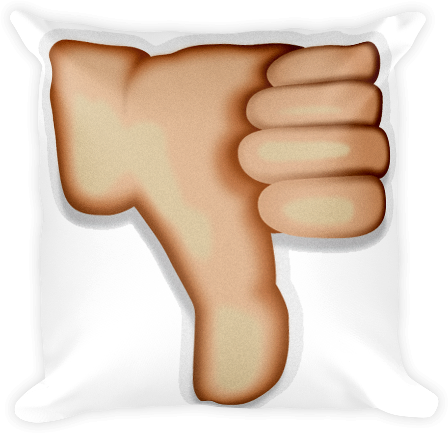 Thumbs Down Pillow Emoji