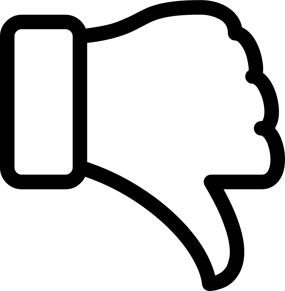 Thumb Down Png - Thumbs Down Black And White, Transparent Png PNG with transparent background